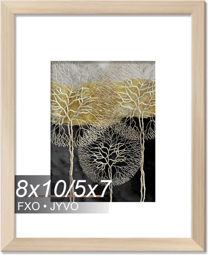 Vista 49 de Fxojyvo Marco de Fotos de 4x6, Muestra Foto de 3.5x5 con Paspartú o 4 x 6 Sin Paspartú, Liviano y de Alta Transparencia Marco de 4 por 6 para Pared