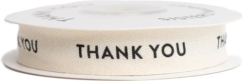 Vista 13 de Cinta de algodón en espiga personalizada, cinta de regalo natural de 5/8 pulgadas con frase impresa Best Day, 10 yardas
