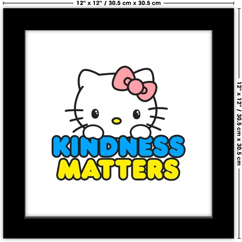 Vista 7 de Trends International Gallery Pops - Póster de pared de Hello Kitty Kindness Matters, 12 x 12 pulgadas, versión de marco negro