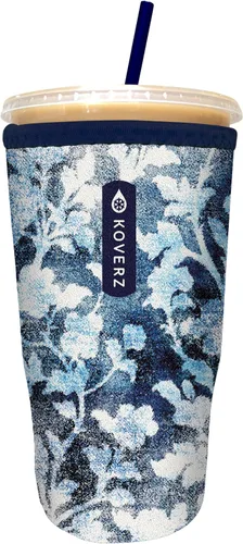 Vista 20 de Funda Koverz para café helado, funda aislante de neopreno para taza, se ajusta a una taza de café de 32 Oz., lavable y reutilizable, accesorios