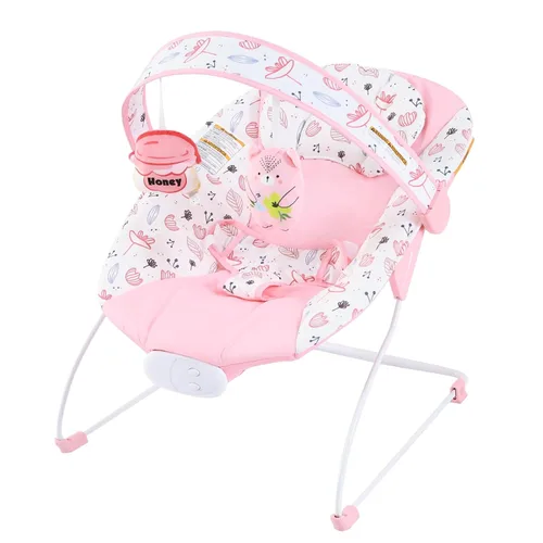 Vista 12 de Bouncer para bebés, asiento hinchable para bebés con música y vibraciones, balancín portátil para recién nacidos