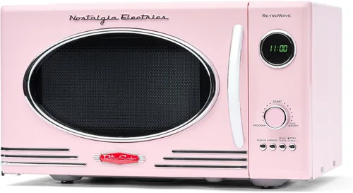 Vista 42 de Nostalgia Retro - Horno de microondas para encimera - Incluye 12 ajustes preprogramados y reloj digital - 0.9 pies cúbicos - 800 vatios - Amarillo