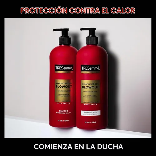 Vista 4 de TRESemmé Champú hidratante suave de queratina para cabello seco 28 oz 4 ct