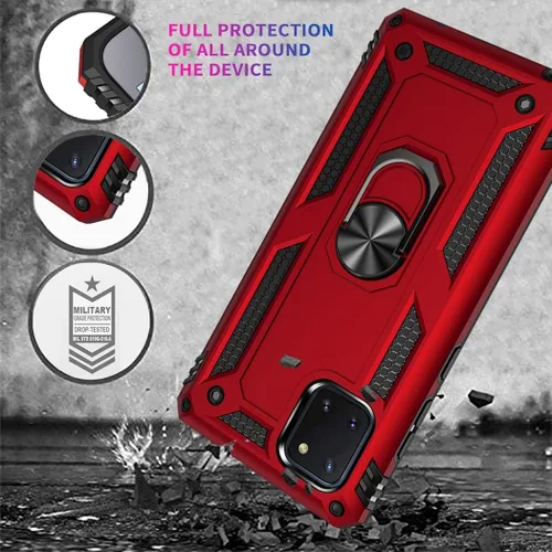 Vista 7 de Funda para Galaxy Note 10 Lite - Soporte magnético para anillo de coche Soporte Kickstand Defender Funda protectora para Samsung Galaxy Note 10 Lite