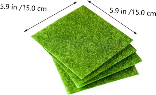 Vista 7 de GANAZONO Alfombra de césped artificial, 8 unidades, césped artificial, alfombra de césped artificial de hadas, alfombra de césped artificial