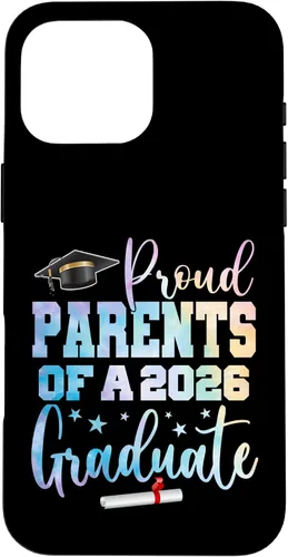 Vista 19 de Proud Parents of A Class of 2026 Graduate Graduation Case for iPhone 16