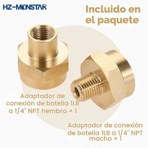 Vista 6 de Kit adaptador de recarga de botella de gas propano de 1 libra