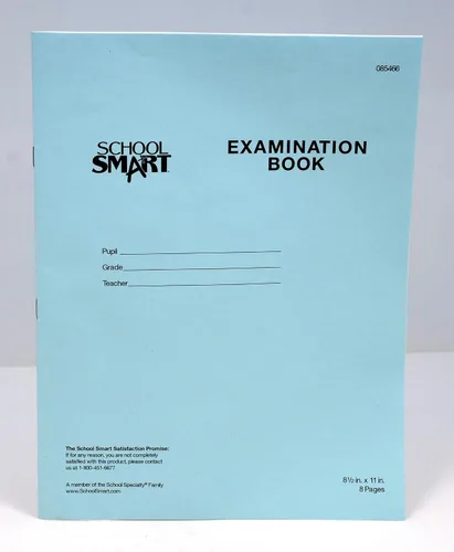 Vista 2 de School Smart Libro azul de examen con 8 páginas, 8-1/2 x 11 pulgadas, paquete de 100 libros