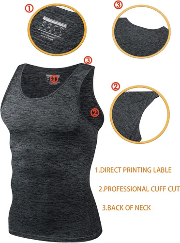 Vista 4 de MAGNIVIT Camiseta deportiva sin mangas para hombre, para gimnasio, entrenamiento, culturismo, ligera, de secado rápido