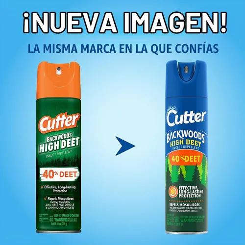 Vista 3 de Cutter Backwoods High DEET repelente de mosquitos e insectos en aerosol