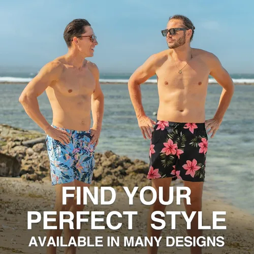 Vista 6 de Kanu Surf Men's Monaco Swim Trunks (Regular & Extended Sizes)