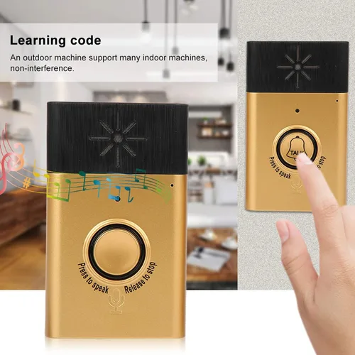 Vista 8 de Timbre de voz inalámbrico inteligente, intercomunicador de voz bidireccional, sistema de control de acceso, volumen ajustable para el hogar