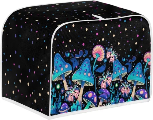 Vista 16 de doginthehole Cubierta para tostadora de libélula para cocina, fundas de electrodomésticos pequeños, estilo bohemio, para microondas, tostadora