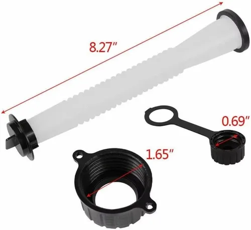 Vista 2 de Kit de piezas de tapa de boquilla de repuesto para latas de gas, boquilla de vertido flexible para Rubbermaid