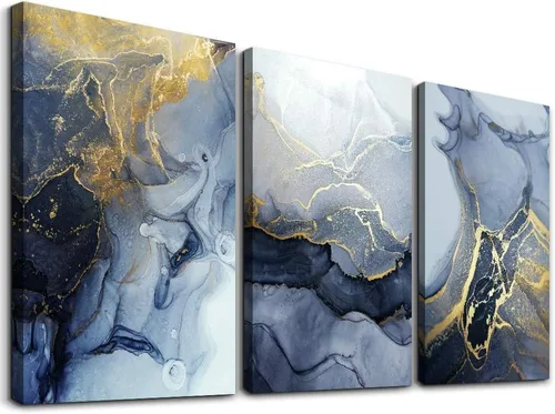 Vista 19 de Arte en lienzo enmarcado en negro para decoración de sala de estar y dormitorio - Pintura de pared de playa en blanco y negro - Imágenes de olas