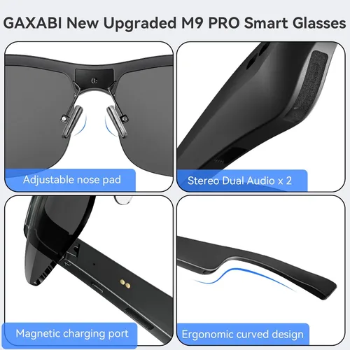 Vista 7 de Lentes inteligentes, lentes de sol polarizados con Bluetooth, micrófono y altavoces integrados, asistente de voz, protección UV, gafas Bluetooth