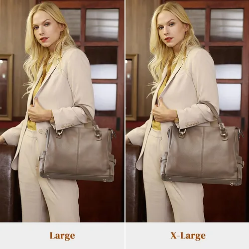 Vista 29 de Kattee Cartera bandolera estilo urbano de cuero para mujer