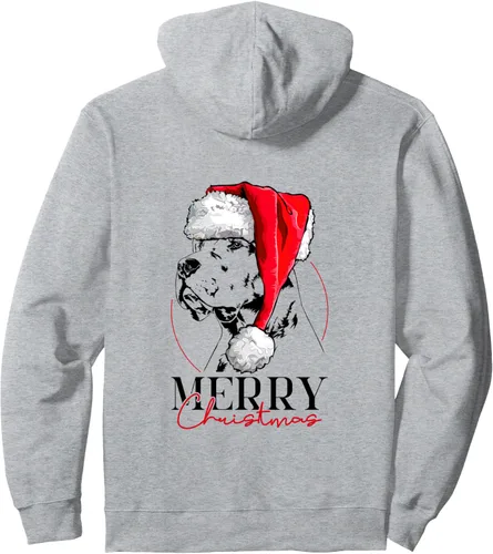 Vista 2 de Funny Santa Dogo Argentino Merry Christmas dog mom dog Pullover Hoodie