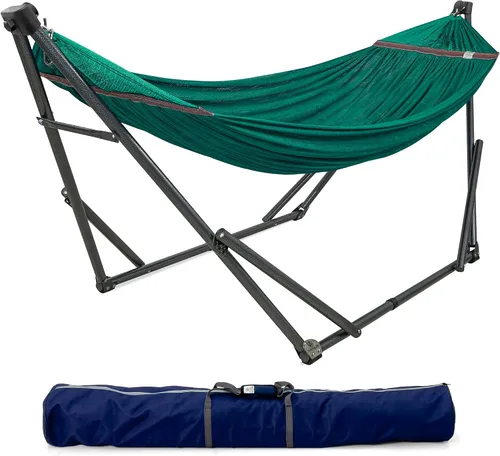 Vista 17 de Tranquillo Unity Soporte de hamaca ajustable, soportes para hamacas para el jardín, soporte de hamaca doble de acero de capacidad de 800 libras