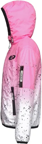Vista 3 de Rokka&Rolla Chaqueta cortavientos ligera con capucha y cremallera para niñas