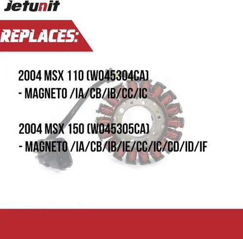 Vista 5 de Estator para Polaris Jet-Ski Watercraft 0451486 4060654 2004 (MSX110/MSX150) JetSki