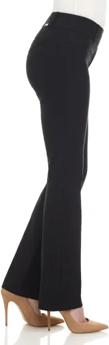 Vista 3 de Rekucci - Pantalones elásticos para mujer, de ajuste cómodo y con un leve corte de bota