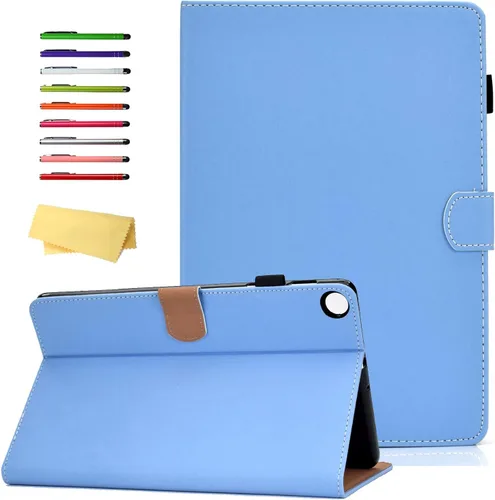 Vista 23 de Funda para Kindle Fire HD 8 de 8ª/7ª/6ª generación (2016/2017/2018) con soporte, soporte para lápices, bolsillos