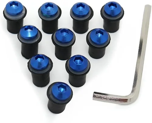Vista 3 de Kit de instalación de parabrisas para Honda CBR1000RR 2005 2004 2007 06 CBR1000 RR 2006 Aftermarket Parabrisas Hardware Bolt (azul)