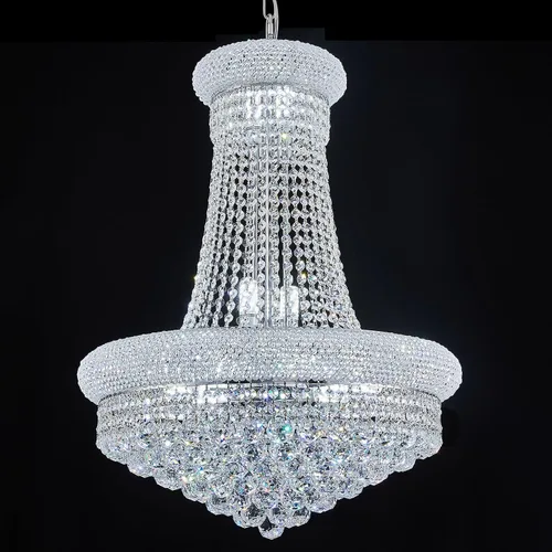 Vista 10 de Candelabros rectangulares de cristal para comedor, 10 luces de altura ajustable, lámpara de techo ovalada de cristal para isla de cocina, acabado