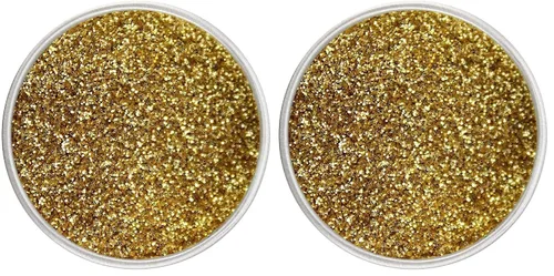 Vista 2 de Polvo de diamante de discoteca de oro de 24 quilates, 0.21 oz, fabricado en Estados Unidos