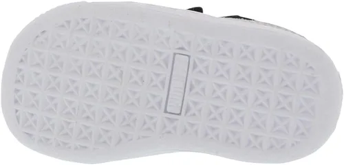 Vista 4 de PUMA Tenis unisex de gamuza con 2 correas para niño, NegroBlanco