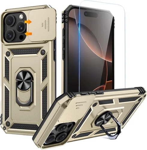 Vista 18 de Goton Funda para iPhone 14 Plus con Protector de Pantalla - Funda con Cubierta Deslizante para Cámara con Soporte de Anillo, Resistente de Grado
