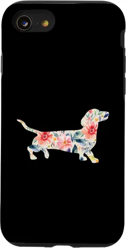 Vista 17 de Funda para perro salchicha floral para iPhone 12 mini