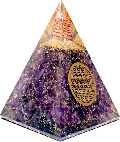 Vista 20 de Pirámide de orgón del Éxito – Pirámide de orgonita de 7 Chakras para sanación, meditación, alivio del estrés, energía positiva y equilibrio