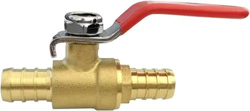 Vista 2 de Joywayus 2 válvulas de bola PEX, válvula de cierre de puerto completo de latón PEX de 1/2 pulgada, cuarto de vuelta caliente (rojo) frío (azul)