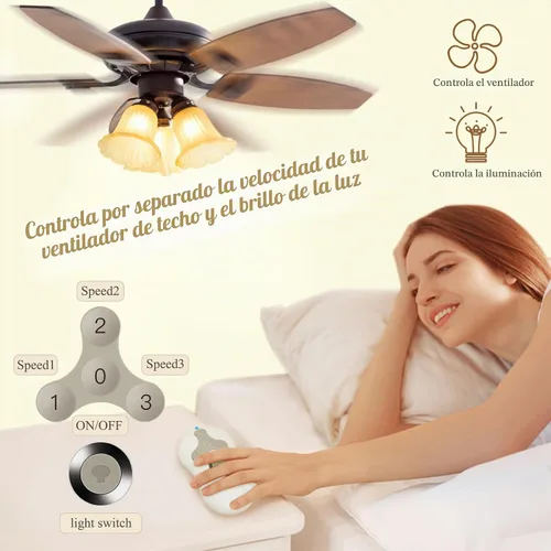 Vista 2 de Kit de control remoto universal para ventilador de techo, ventiladores de control de 3 velocidades con regulador de intensidad Compatible