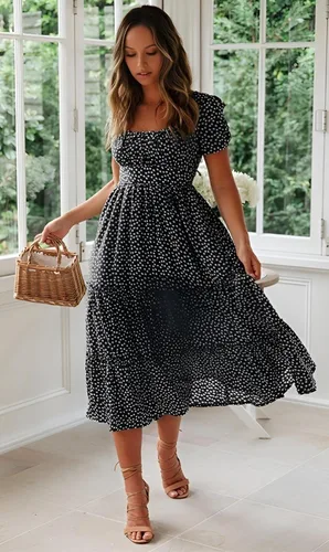 Vista 4 de Minivestido casual de mujer para primavera y verano