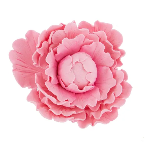 Vista 6 de Global Sugar Art y el chef Alan Tetreault - Flores de pasta de goma para pasteles - Decoración de peonía rosa para tartas - Hecho a mano - 1 unidad