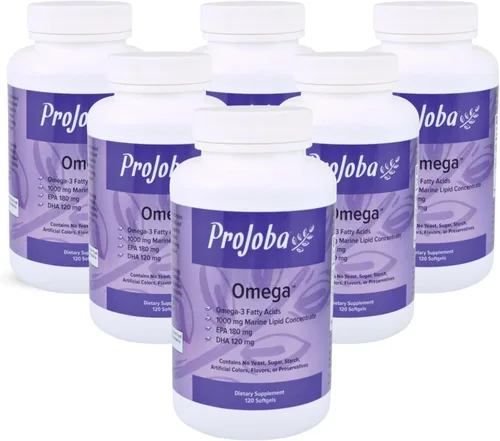 Vista 7 de Youngevity Projoba Omega - 1000 mg Omega-3 - Alta Potencia - 180 EPA y 120 DHA para promover la salud cerebral y cardíaca -120 cápsulas blandas
