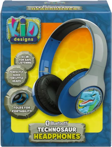 Vista 5 de EKIDS - Auriculares Bluetooth de dinosaurio para niños, auriculares inalámbricos para la escuela, H