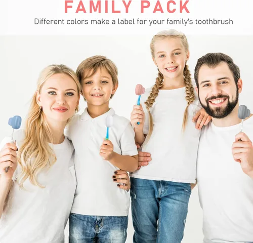 Vista 7 de Paquete familiar de fundas para cepillos de dientes, tapas para cepillos de dientes, protector de estuche de viaje, clip de plástico para viajes 4