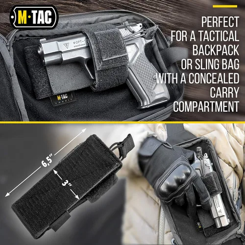 Vista 5 de M-Tac Funda universal para pistola para transporte oculto CCW - Almacenamiento de pistola - Funda de transporte oculta para pistola para hombres