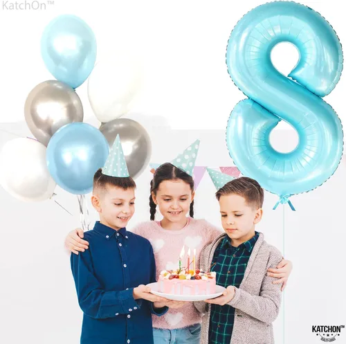 Vista 130 de KatchOn Globo negro del número 1 de 40 pulgadas, globo de feliz cumpleaños Large Mylar Number One Balloon for 1st Birthday Decorations, Foil
