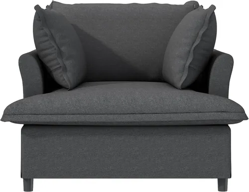 Vista 3 de Sofá deshuesado con borde con falda, sofá de burbujas de gran tamaño con reposabrazos de pétalos, sofá cama de chenilla para la sala, espuma de alta