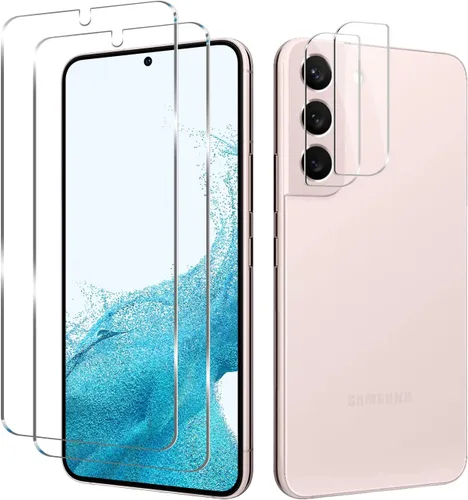 Vista 11 de Protector de pantalla de vidrio templado para Galaxy S21 + protector de lente de cámara [2 + 2 unidades] [compatible con fundas] [antiarañazos]