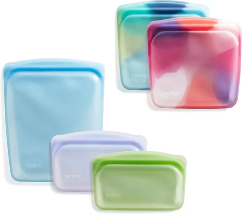 Vista 13 de Stasher Bolsas de silicona reutilizables para almacenamiento de alimentos