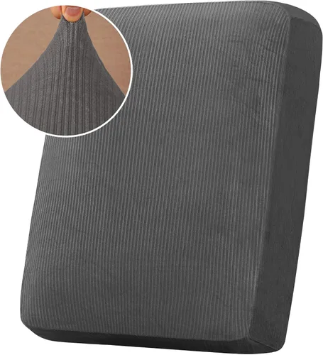 Vista 163 de H.VERSAILTEX Funda de cojín elástica de terciopelo para sofá, funda de cojín de felpa para cojines de silla, protector de muebles, cojín de asiento