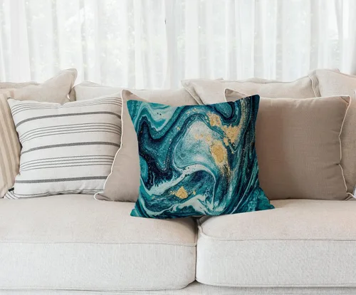 Vista 26 de Solekla Funda de almohada cuadrada de lino y algodón con flores blancas y negras, funda de cojín decorativa para sofá de 18 x 18 pulgadas Sl157