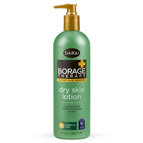 Vista 7 de ShiKai Borage Therapy Loción para piel seca hidratante corporal (8 onzas) sin perfume Loción hidratante para manos y cuerpo secos Con avena