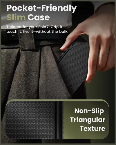Vista 7 de Funda para Samsung Galaxy Z Fold 7 con Protección de Bisagra y Protector de Pantalla, Diseño Delgado de PC Duro Resistente a Golpes 360° Funda